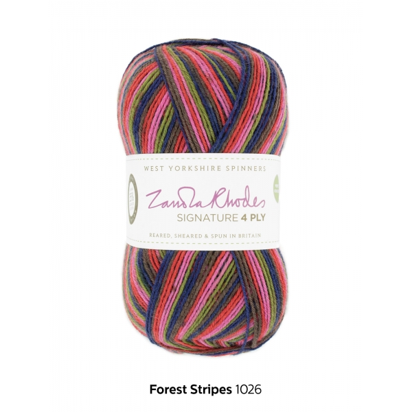 Signature 4ply - Zandra Rhodes - Forest Stripes 1026